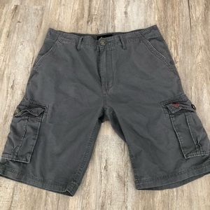 Guess Mens Dark Gray Cargo Shorts. Size 34. Non Smoking Household.